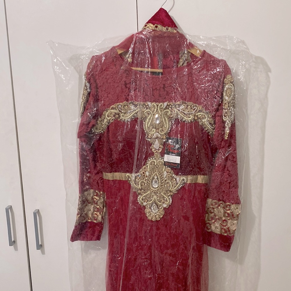 Red Anarkali Indian suit
